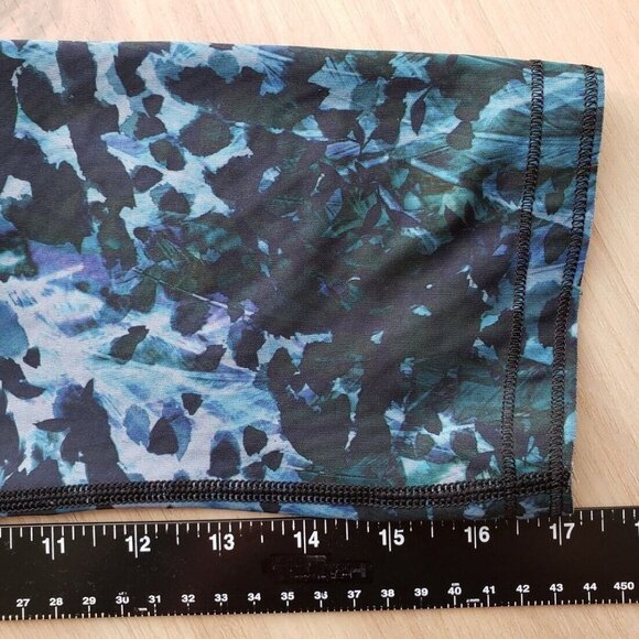 Lululemon Run Top Speed Crop Leggings Full On Luxtreme Green Floral Womens 6 - Picture 11 of 12